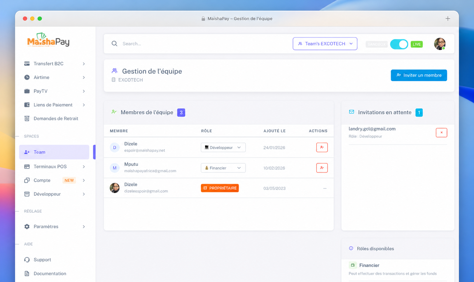 Easy to manage - Team and Accounts